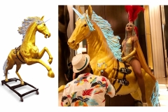 Lifesize Lit UnicornMolded fiberglass body, Electro-luminescent lit detailing on horn, mane and tail