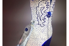 Ciroc Cowboy Boot Table Service24" tall, Illuminated boot, made of translucent polyresin, LiIon rechargable battery powered
