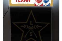Lone Star Lit Menu Board<br/>Lit header, custom logo on writing area, backlit with flourescent markers included