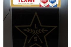 Lone Star Lit Menu BoardLit header, custom logo on writing area, backlit with flourescent markers included