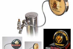 Mini Pub Sign Tap ClampClamps on any standard beer tap for unique advertising opporunity, Flexible metal arm, option to be lit with motion sensor activation