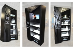 Belvedere Dominator Display Rack<br/>LCD screen, lit shelves and unique layout.  eye catching graphics