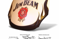 Jim Beam Hood DisplayVac-formed race car hood with 4cp graphics
