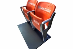 Stadium Seat Display<br/>Actual fold down stadium seat with custom color and logos