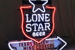 Lone Star neon<br/> Neon with printed acrylic panel