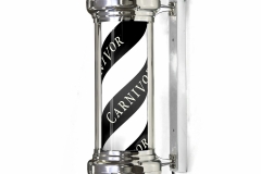 Carnivor Wine Barber PoleWorking barber pole, lit interior, custom printed
