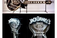 Jack Daniels Guitar NeonNeon JD logo and backlighting, printed acrylic guitar